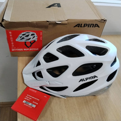 292208 - ALPINA Mythos Reflective - Helmetë biçiklete reflektuese, e bardhë mat, M (52-57 cm)