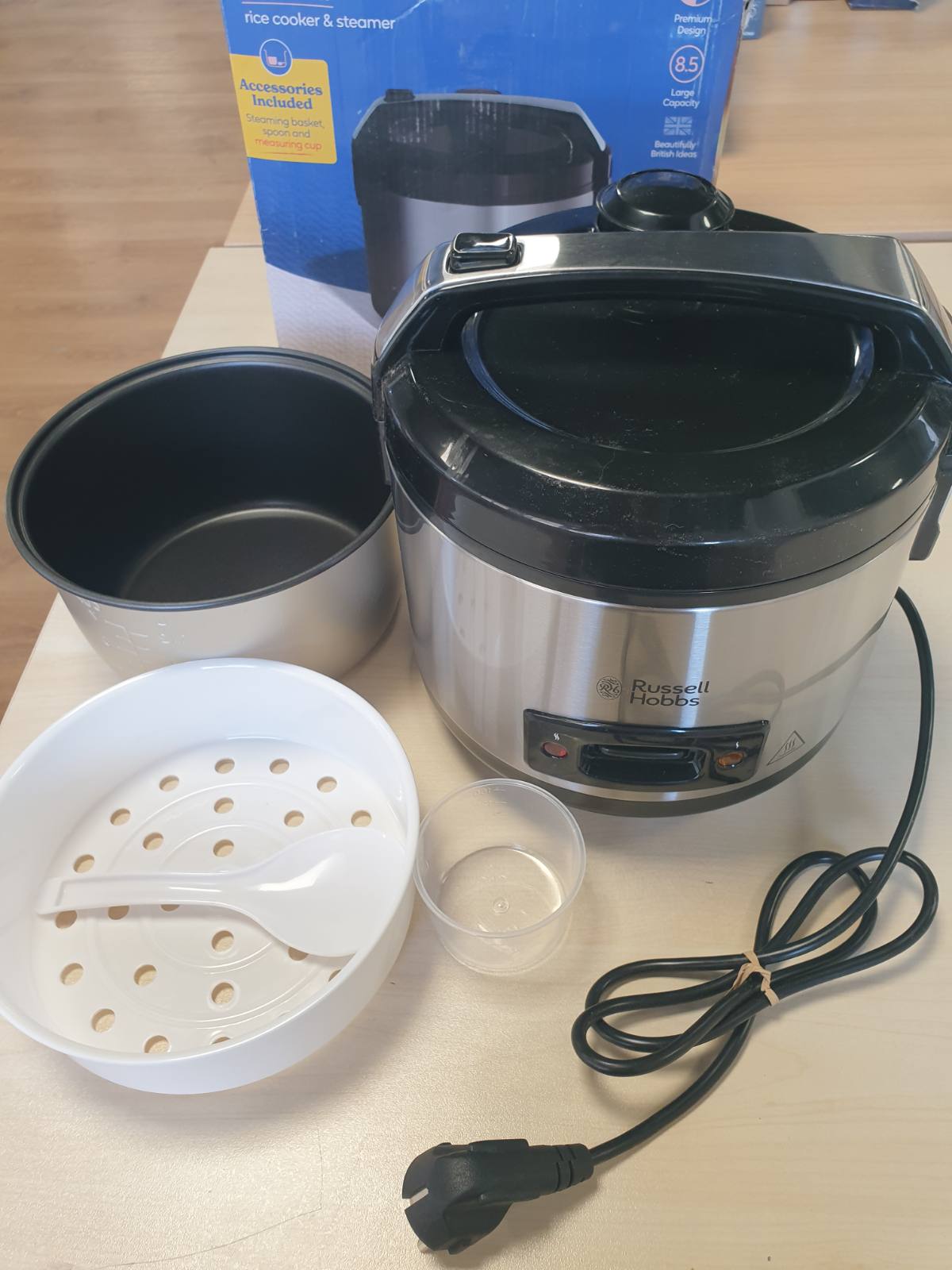 288319 - RUSSELL HOBBS Gatues Klasik Orizi 27080-56, 1.2L, shportë me avull, kapak që mbyllet, mbajtje automatike e ngrohtë, tas i lëvizshëm jo-ngjitës