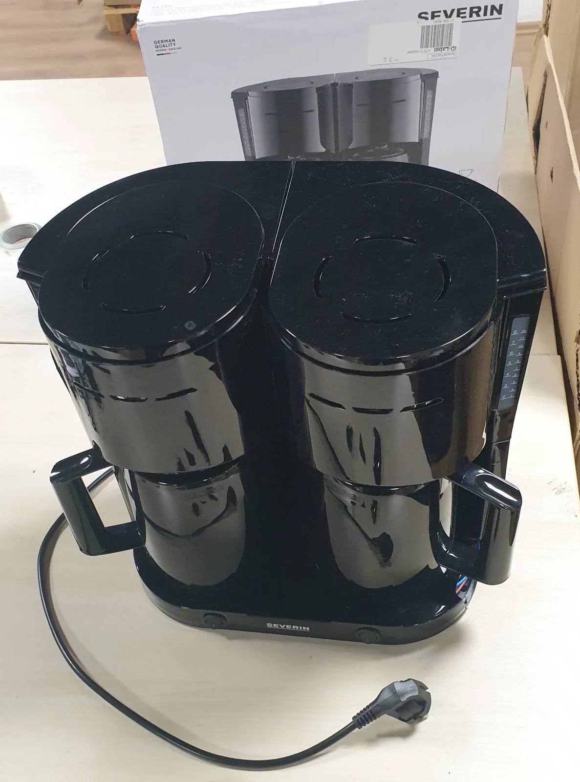 288139 - SEVERIN Makinë kafeje me filtër Duo, deri në 16 filxhanë, karafë termike, e zezë, KA 9315