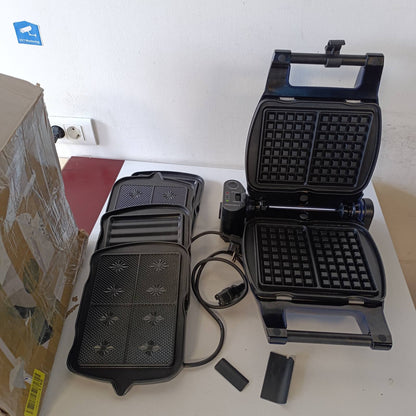 288153 - LAGRANGE Makinë për përgatitjen e vaflave Premium, 1200W, 3 sete pjatash (vafë, napolitane, sanduiç i thekur), Gatim i personalizuar, 019642