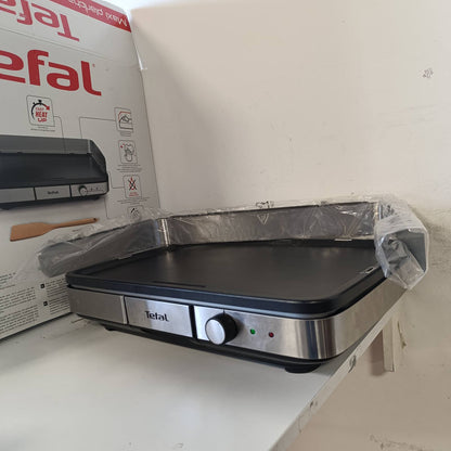 288181 - TEFAL Maxi Electric Plancha, XXL, Kapacitet 10/12 Persona, Mbrojtës nga Spërkatjet, Termostat të Rregullueshëm, Çelik Inoks, CB690D12