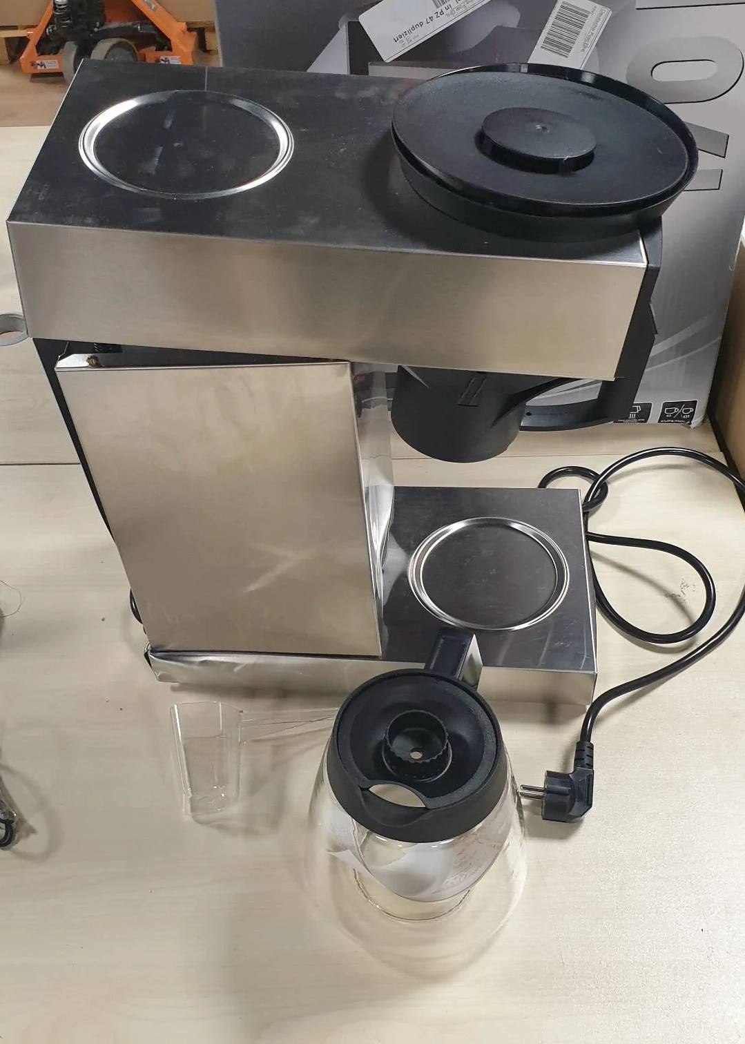 288091 - MELITTA MAKINË KAFEJE ME FILTËR 20348 ME KARAFE QELQI, 1.8L, PJATË NGROHËSE, 17M, ÇELIK INOX/E ZEZË