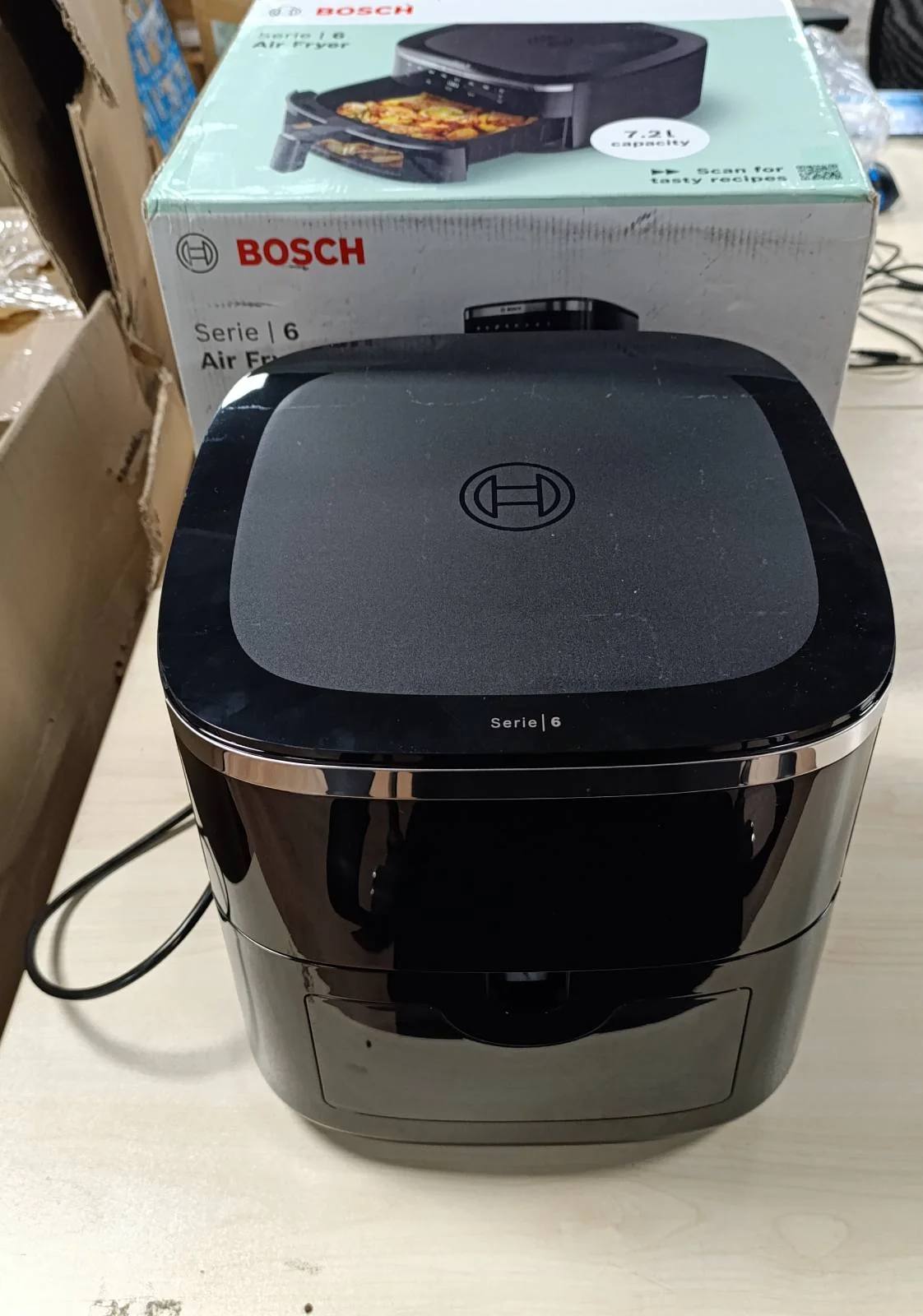 288160 - BOSCH Fritezë me ajër Seria 6 MAF671B0, XXL, kapacitet 7.2L, 7 programe, dritare gatimi e ndriçuar, e zezë