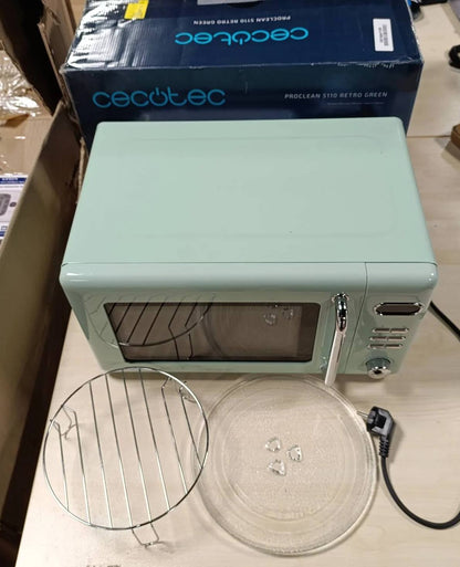 288265 - CECOTEC Mikrowelle mit Grill ProClean 5110 Retro Green, 20 L, 700 W dixhitale