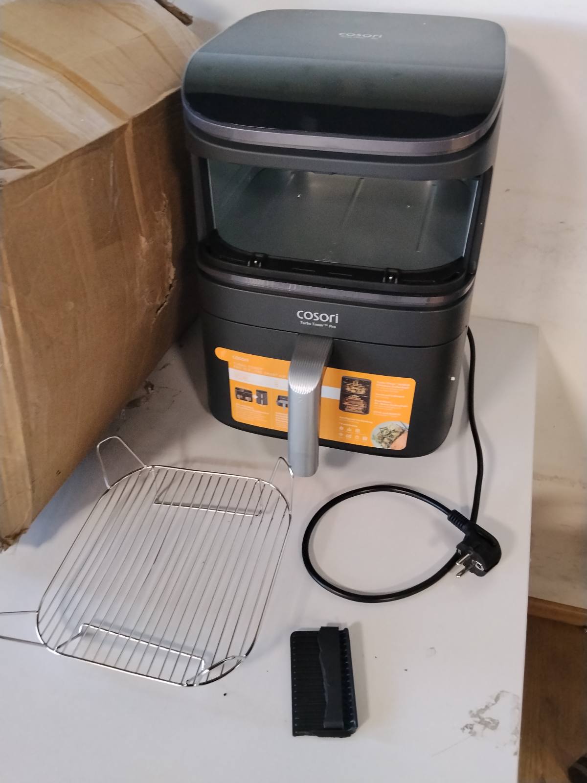 288087 - COSORI Turbo Tower Pro Smart, Fritezë ajri me dy shtresa 10.8 L, DualBlaze, gri-argjendtë