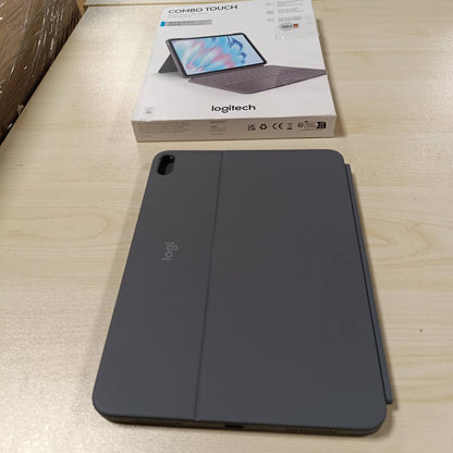 272697 - LOGITECH Kutia e tastierës Combo Touch për iPad Air 11 inç (M2, M3 dhe M4), Tastierë e shkëputshme me ndriçim prapa, paraqitje gjermane QWERTZ - Gri