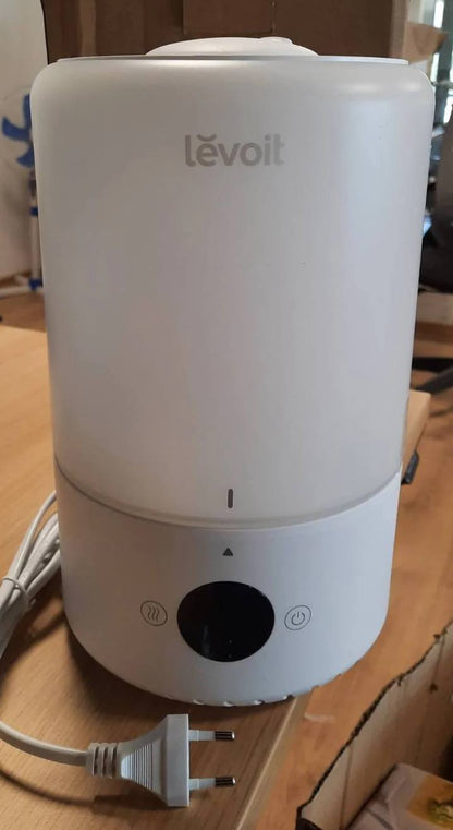 277378 - LEVOIT Lagështues inteligjent për dhomën e gjumit, 20dB, me mbushje nga sipër, Sensor lagështie, grykë rrotulluese 360°, 3L, e bardhë krem