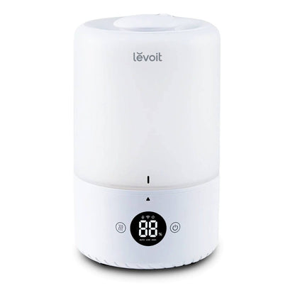 277378 - LEVOIT Lagështues inteligjent për dhomën e gjumit, 20dB, me mbushje nga sipër, Sensor lagështie, grykë rrotulluese 360°, 3L, e bardhë krem