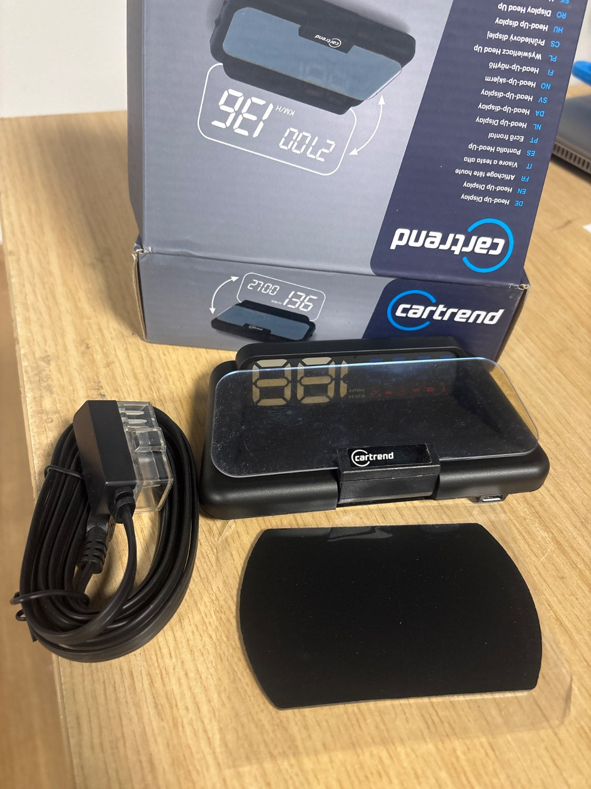 292944 - Cartrend - Head-Up OBD2 & HUD, ekran shpejtësie, takometër makine, matës temperature uji, RPM motori, 12V