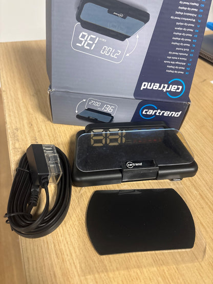 292944 - Cartrend - Head-Up OBD2 & HUD, ekran shpejtësie, takometër makine, matës temperature uji, RPM motori, 12V