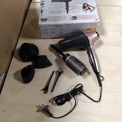 275129 - REMINGTON Ionic Tharëse flokësh (2200W, 3 aksesorë: grykë konike, kaçurrela, difuzor, furçë 45 mm, 3 cilësime ngrohjeje, 2 cilësime ventilatori) D5707