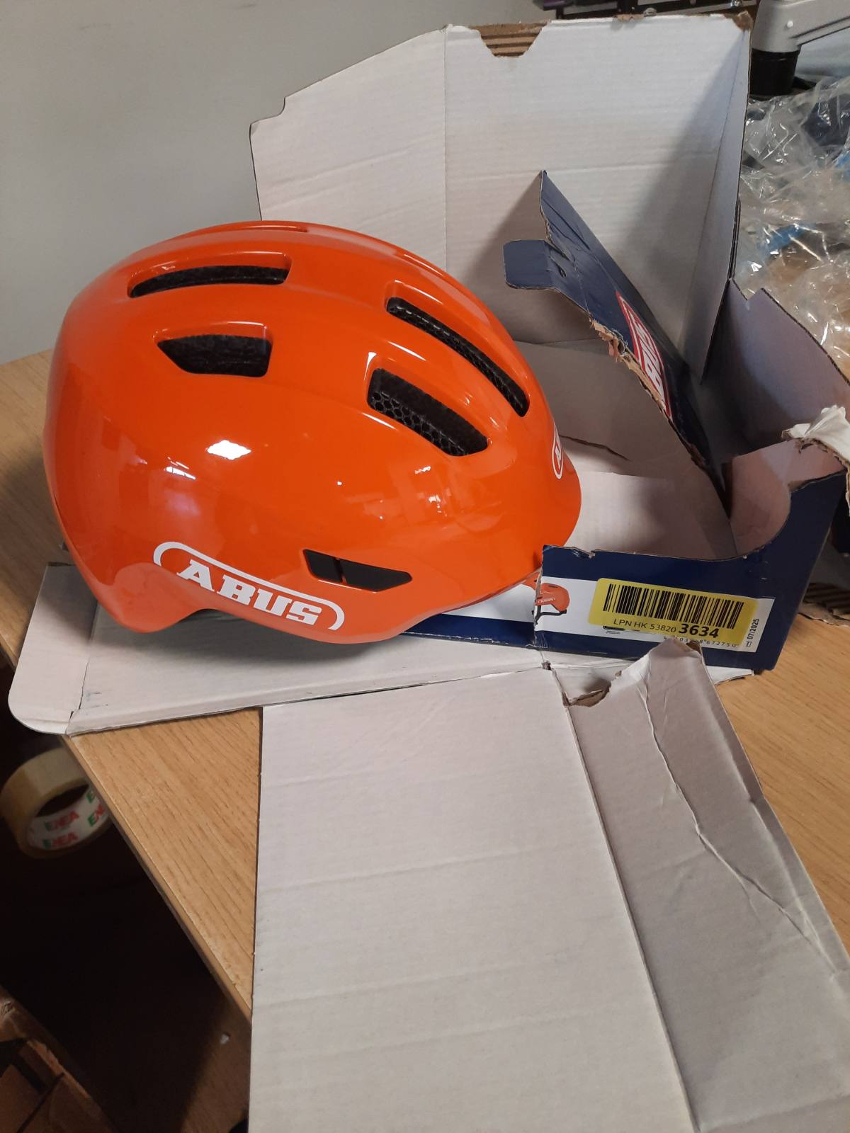 293127 - ABUS Helmetë biçiklete Unisex, Portokalli me shkëlqim, Madhësia S (45-50 cm)