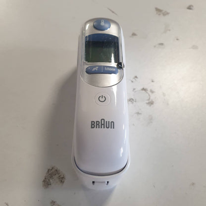 292927 - BRAUN Termometër Veshi ThermoScan 7 BRAIRT6520 | Teknologji Precizionit Age | Ekran Dixhital me Kodim Ngjyrash | Miqësor për Foshnje dhe Fëmijë të Vegjël