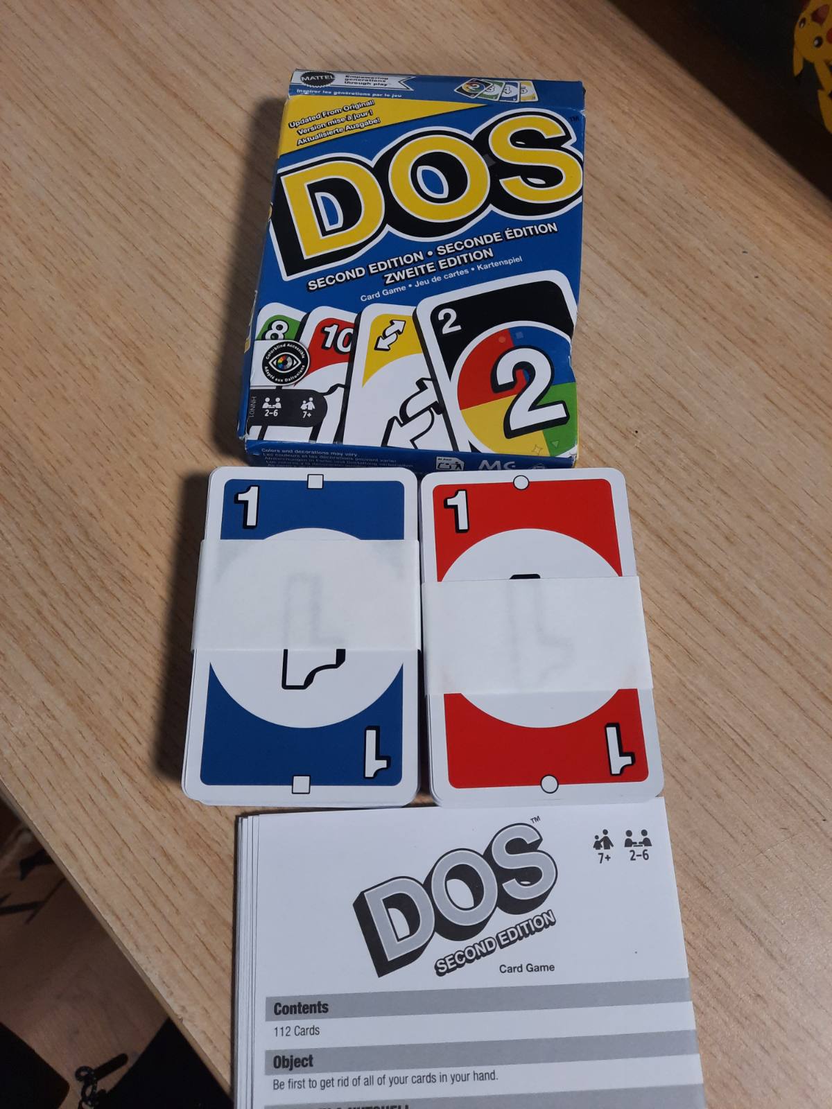 294497 - MATTEL GAMES Lojë me Letra DOS, Botimi i Dytë, Lojë Tavoline Familjare UNO +7 Vjeçare (Mattel HNN01)