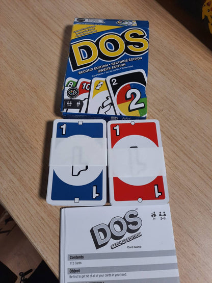 294497 - MATTEL GAMES Lojë me Letra DOS, Botimi i Dytë, Lojë Tavoline Familjare UNO +7 Vjeçare (Mattel HNN01)