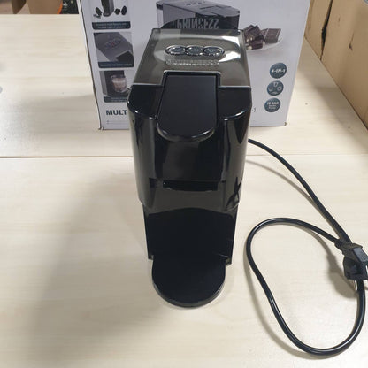 288243 - PRINCESS Makinë kafeje me shumë kapsula 4-në-1 – 1450 vat, Kapsula, Kafe e bluar, Pa BPA, 249450, 01.249450.01.001, E zezë, Argjendtë