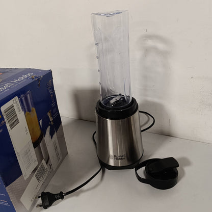 288374 - RUSSELL HOBBS Blender me këmbë dhe përgatitës smoothie, motor 23,500 rpm, përfshirë 1 enë përzierjeje 600 ml (pa BPA, e sigurt për lavastovilje dhe e pathyeshme me kapak), Grirëse, çelik inox, 23472-56