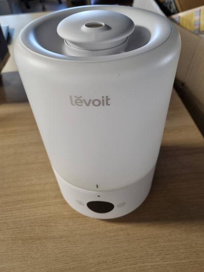 277380 - LEVOIT Lagështues inteligjent për dhomën e gjumit, 20dB, me mbushje nga sipër, Sensor lagështie, grykë rrotulluese 360°, 3L, e bardhë krem