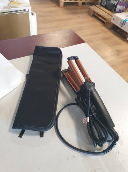 274946 - BABYLISS Hekur me Valë Deep Waves W2447E, Veshje Qeramike, 3 Cilësime Temperature (160°C-200°C), Ngrohje e Shpejtë, E Zezë dhe e Artë
