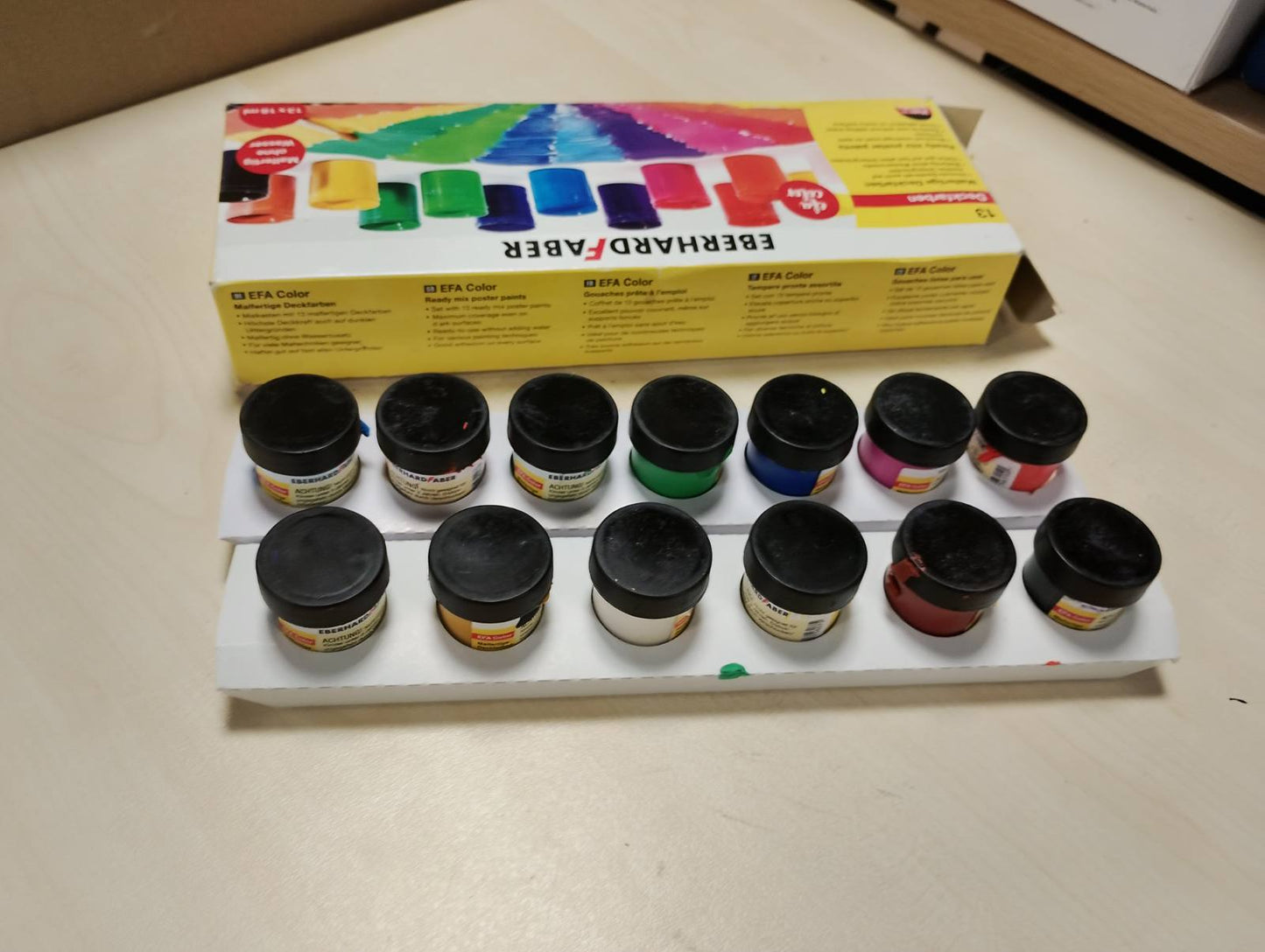 294417 - Eberhard Faber 575613 Ngjyra të papërfunduara EFA Color, 13 kanaçe 18 ml, set ngjyrosës