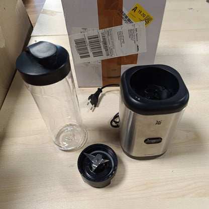 277441 - WMF Kult X Mix & Go Mini, mikser elektrik 300W, shishe plastike Tritan 600ml, kapak me vidë, argjend/e zezë