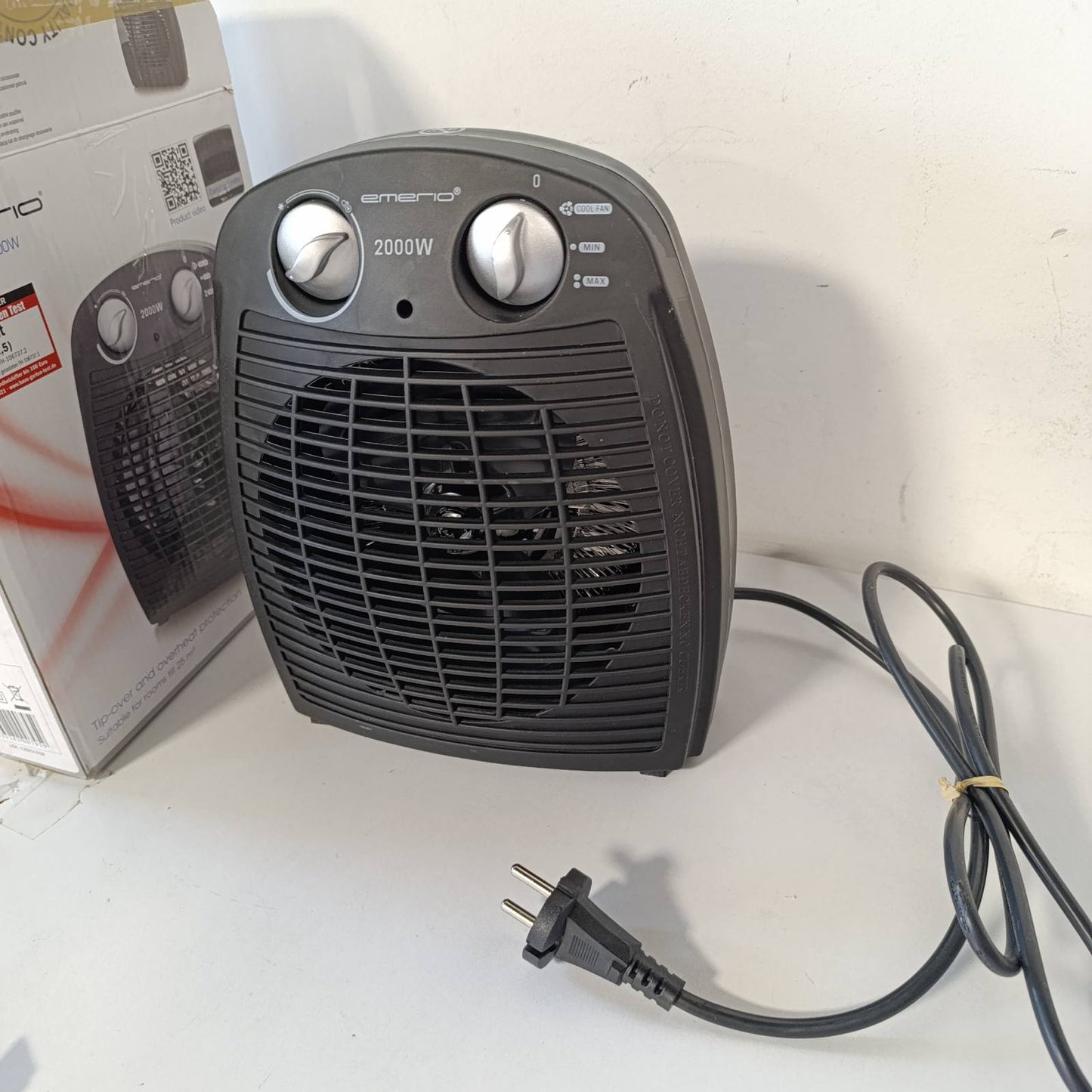 288423 - EMERIO Ngrohës i Vogël FH-106737.2, 2000 W, për 25 m², 2 Nivele Ngrohjeje, Funksion Ventilatori, Termostat, Antracit