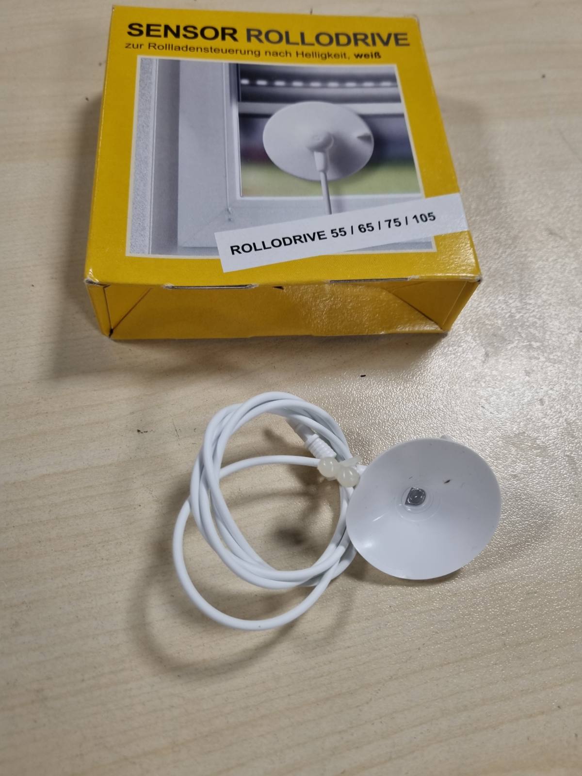 313976 - Schellenberg Sensori i Diellit 22720 Rollodrive për mbështjellës elektrikë RolloDrive 55, 65, 75 dhe 105, gjatësia e kabllit 0.75 m