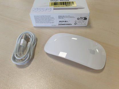 295579 - APPLE Magic Mouse: Bluetooth, i rikarikueshëm, i pajtueshëm me Mac ose iPad; E bardhë, sipërfaqe me shumë prekje