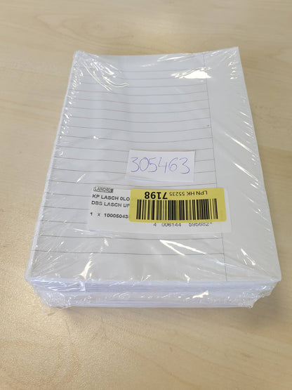 305463 - HERLITZ Letër për detyra A4 e palosur në A5, me vijëzim (vija 9), 80 g/m², 250 fletë