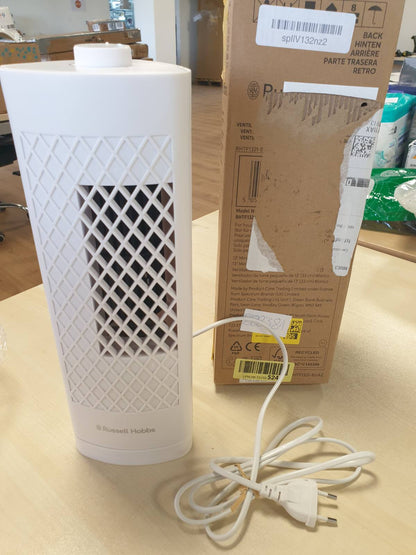 288381 - RUSSELL HOBBS Ventilator Mini-Tower RHTF1321, 33 cm, 3 shpejtësi, kënd lëkundjeje 75°, i bardhë