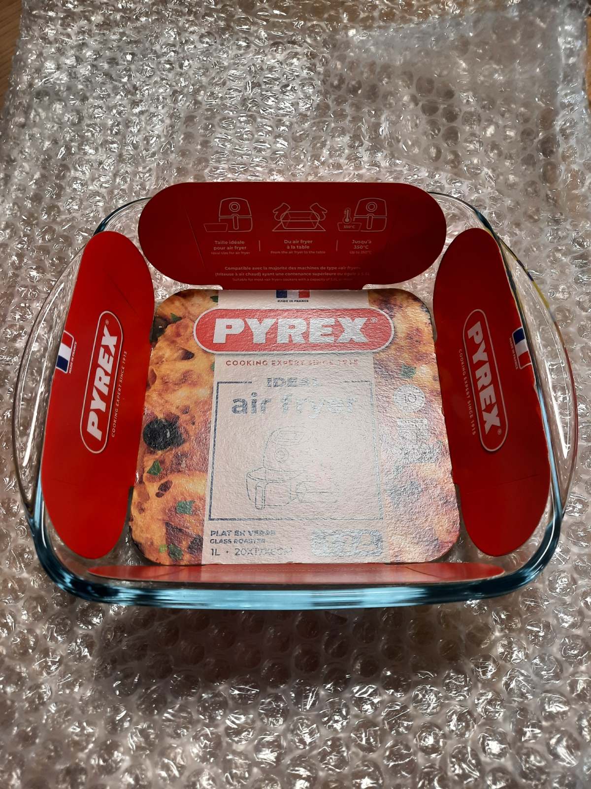 288480 - PYREX Ena për Furrë, Qelq Borosilikat Ultra Rezistent, 20x17 cm, 1L, I Përputhshëm me Fritezë Ajri, Mikrovalë, Ngrirës dhe Lavastovilje