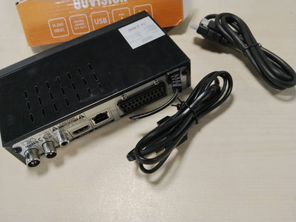 310235 - RET00 Marrës DVB-T2 Full HD TV Tuner me Telekomandë, Media Player HDTV, Funksion Regjistrimi PVR, Timeshift, H.265 HEVC, USB, i Zi
