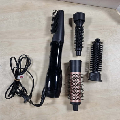 302784 - BABYLISS Furçë me ajër të nxehtë 4 në 1 Smooth Finish 1200, 1200W, Teknologji Jonike dhe Qeramike, 4 aksesorë, E zezë/Rozë, AS122E