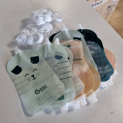 303346 - BABYMOOV Qese ISY shtrydhëse të ripërdorshme 150 ml, pako me 20 qese vetëmbushëse, plastikë e ricikluar