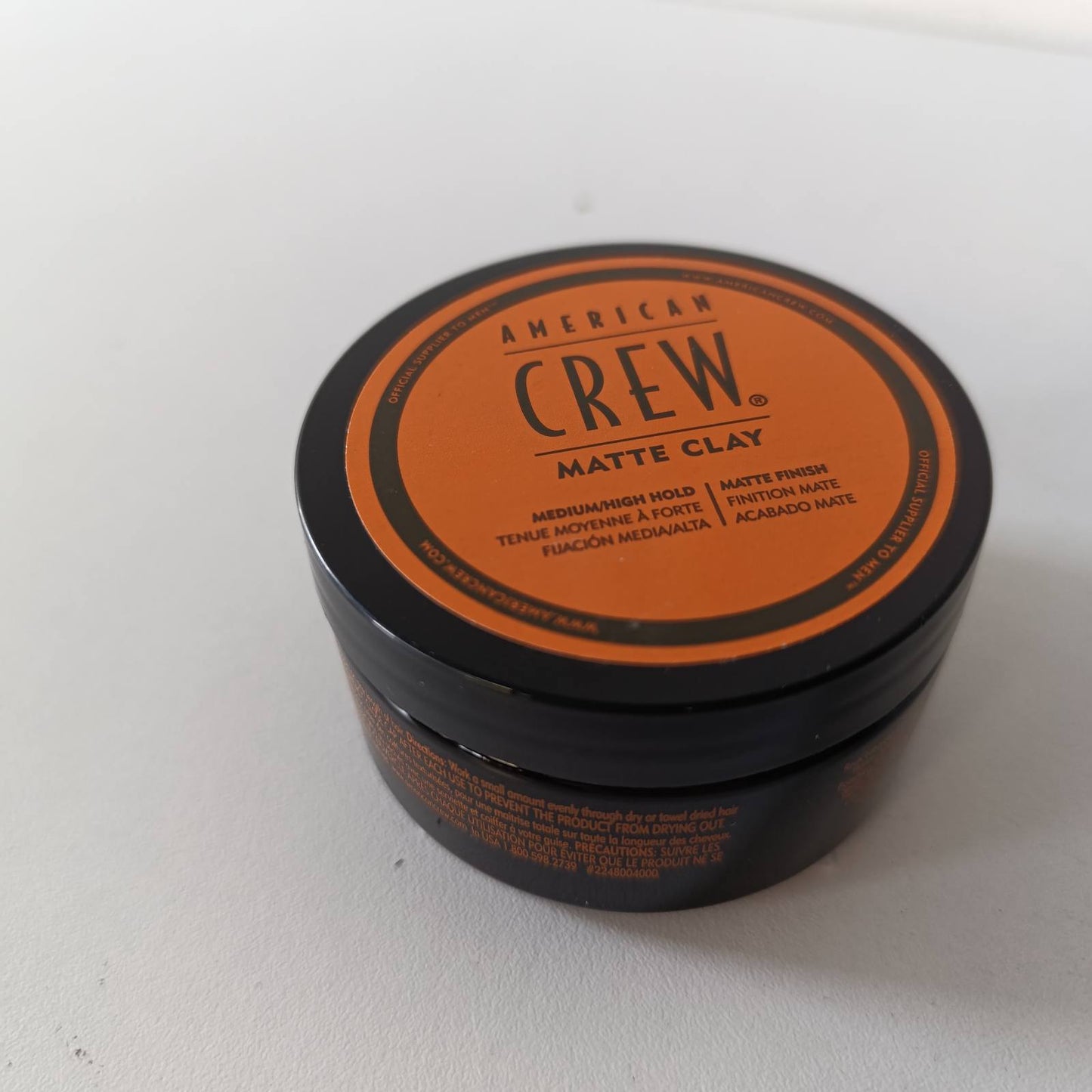 321560 - AMERICAN CREW - Matte Clay, Dyllë për Flokët Mat për Burra, Fiksim Mesatar-i Lartë, 85g