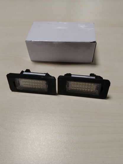 322598 - Drita LED 2 x për targë BMW 1 3 5 Series E82 E88 E90 E91 E92 E93 E39 E60 E61 X1 X3 X5 X6