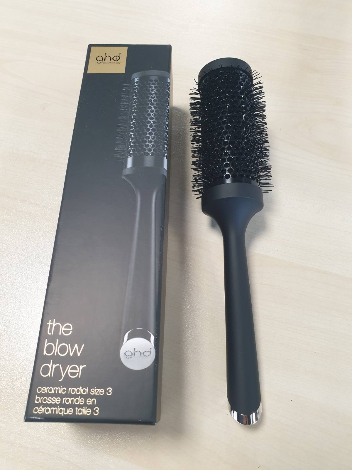 289882 - GHD Furçë flokësh e rrumbullakët me tharëse, furçë qeramike, më shumë vëllim, kundër kaçurrelave