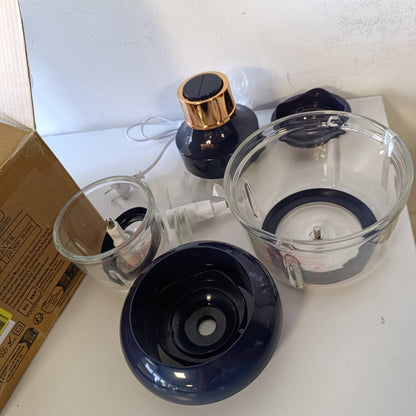 288325 - BEAR Mini-përpunues ushqimi elektrik 0.6L+2L, me 2 cilësime shpejtësie, copëtues me 4 tehe çeliku inox dhe mulli mishi, copëtues prej qelqi për mish, ushqim për foshnje, fruta, perime