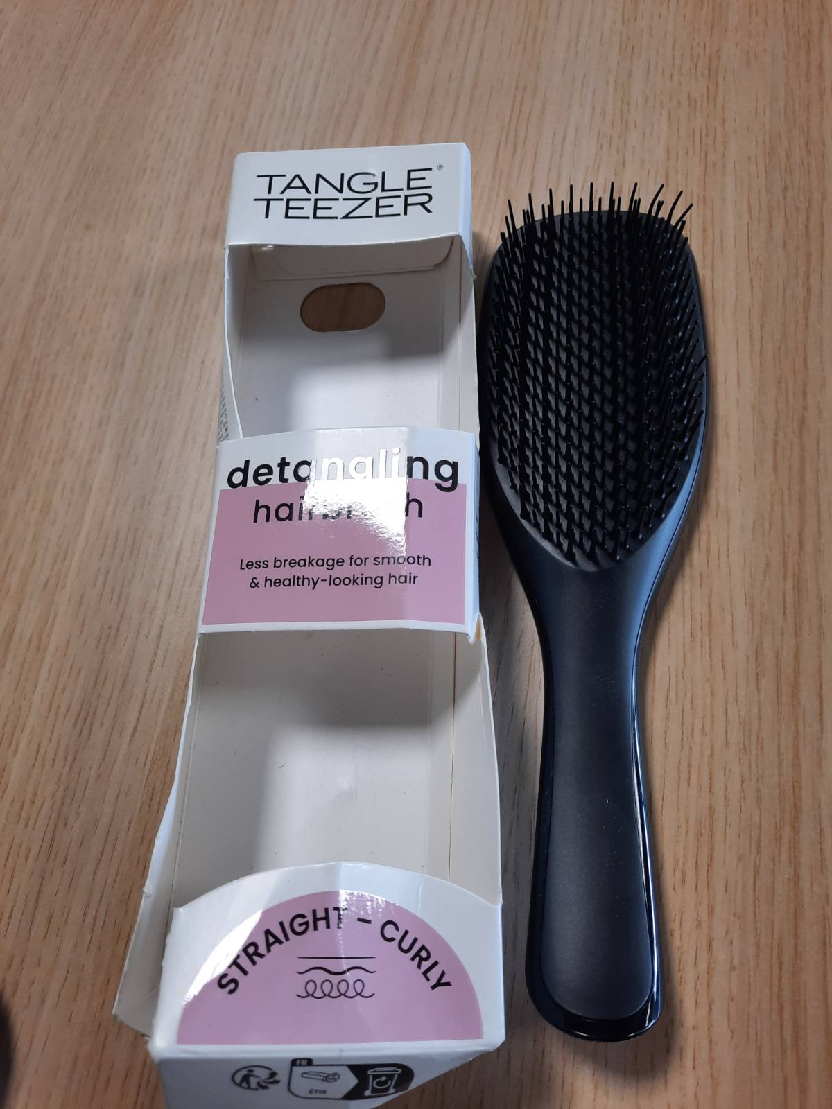297507 - TANGLE TEEZER Furçë flokësh Ultimate Detangler, për flokë të lagur dhe të thatë, e zezë