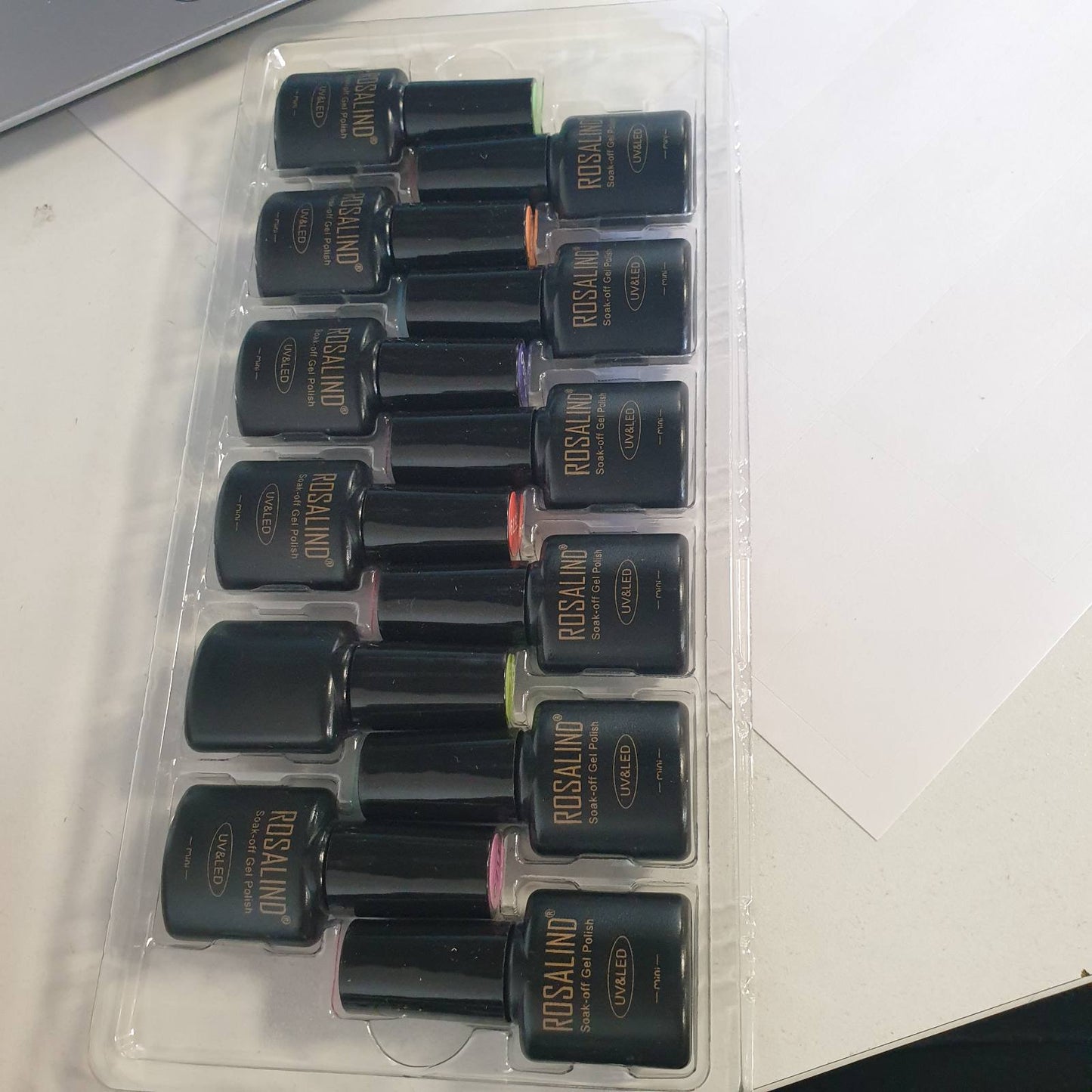 290259 - Llak ROSALIND UV, 12 Ngjyra: Jeshile, E Verdhë, Portokalli, Blu, Rozë, Vjollcë, E Kuqe, Xhel Llak për Thonj, Soak Off Mini, 12 ngjyrat