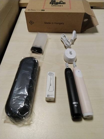 296547 - ORAL-B iO Seria 2 - Furçë dhëmbësh elektrike, përfshirë 2 koka furçe, Çantë udhëtimi — 3 mënyra pastrimi për kujdesin oral, E testuar mirë (2.2) nga STIFTUNG WARENTEST, e zezë, rozë