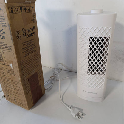 288382 - RUSSELL HOBBS Ventilator Mini-Tower RHTF1321, 33 cm, 3 shpejtësi, kënd lëkundjeje 75°, i bardhë