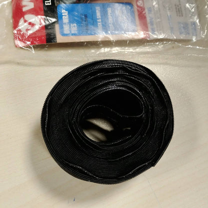 296196 - VELCRO Lidhëse kabllosh, 100 copë, Rripa të zinj 8 x 1.2 inç, Menaxhimi i telave