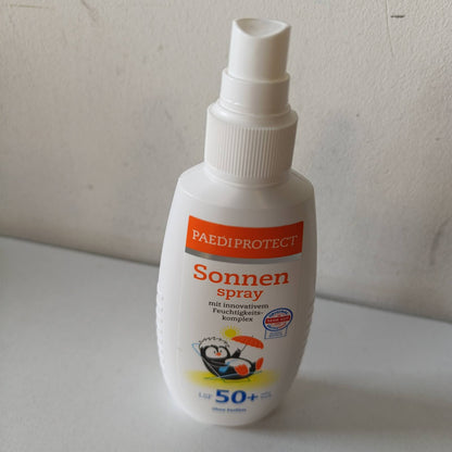 321806 - PAEDIPROTECT Sprej Dielli për Fëmijë dhe Foshnje SPF 50+ 150 ml, pa aromë, për fytyrën dhe trupin, mbrojtës nga rrezatimi UVA/UVB, vegan, pa mikroplastikë