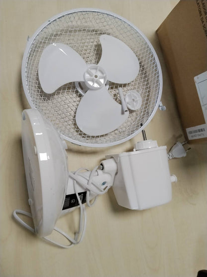 288422 - RUSSELL HOBBS Ventilator Tavoline RHPDF0921, Portativ, 23 cm, 2 Shpejtësi, Lëkundje, Funksionim i Qetë, i Bardhë