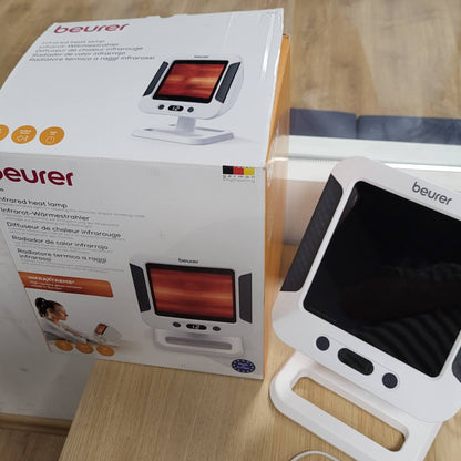 302783 - BEURER Llambë ngrohëse me infra të kuqe IL 60, 300 vat, panel qeramik qelqi me mbrojtje UV, hije e rregullueshme
