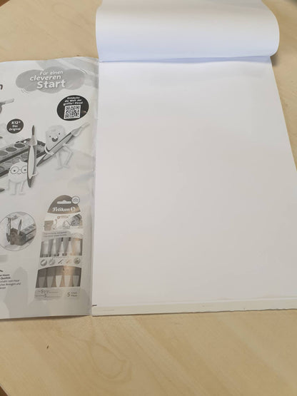 305650 - PELIKAN - Bllok vizatimi A3 - 20 fletë letre të bardhë 100g - 1 copë - Motive të ndryshme