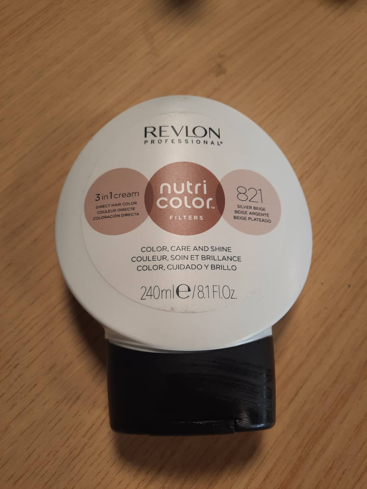 306475 - REVOLON FILTRA PROFESIONALE Ngjyrë Nutri 821 Light Blonde Iridescent Ash, 240 ml, Maskë ngjyrosëse me INSTA-PIC-TECHNOLOGY