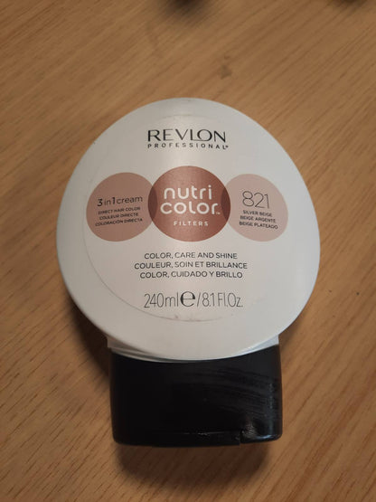 306475 - REVOLON FILTRA PROFESIONALE Ngjyrë Nutri 821 Light Blonde Iridescent Ash, 240 ml, Maskë ngjyrosëse me INSTA-PIC-TECHNOLOGY