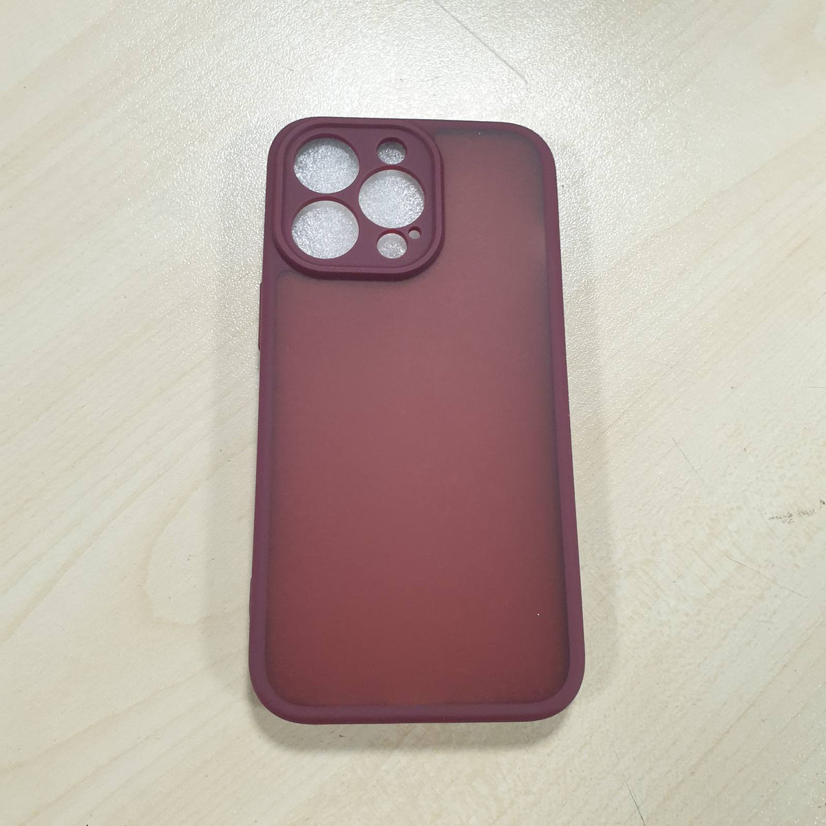 310648 - Mbrojtëse HGH për iPhone 13 Pro, Mbrojtje e plotë e kamerës, 6.1 inç, e kuqe e errët